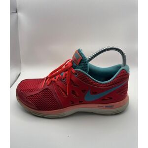 Nike Dual Fusion Run 2 Women 8 Red Teal Good Running Shoes 599560-600